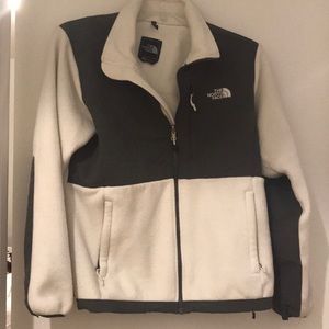 White North Face zip up